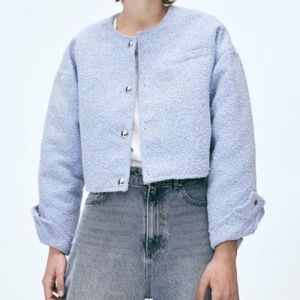 H&M Oversized Tweed Button Jacket